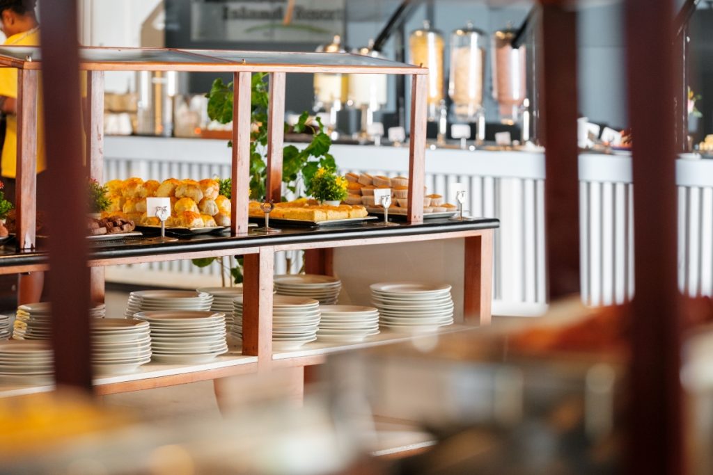 Plantation Island Resort's breakfast buffet at Copra
