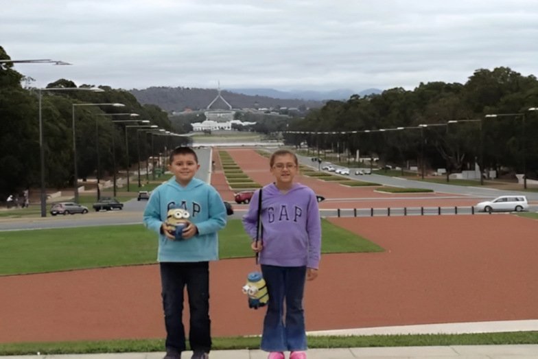 Looking towards Parliament House from the Australian War Memorial