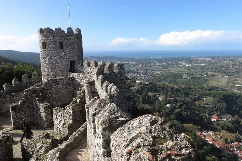 The ruins of the Castelo dos Mouros in Sintra, Portugal
