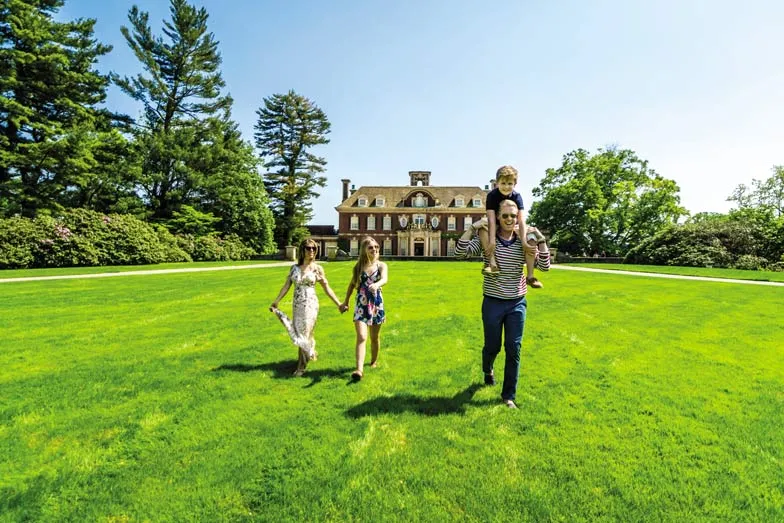 2. A family at Old Westbury Gardens. Image Discover Long Island