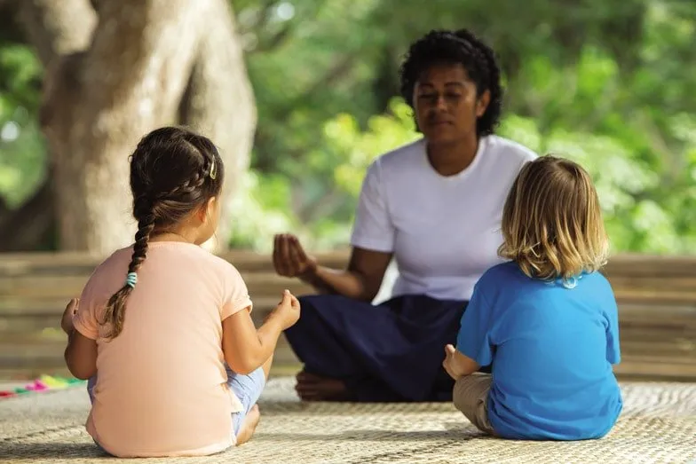 2. Kids yoga at Grow With Six Senses in Fiji