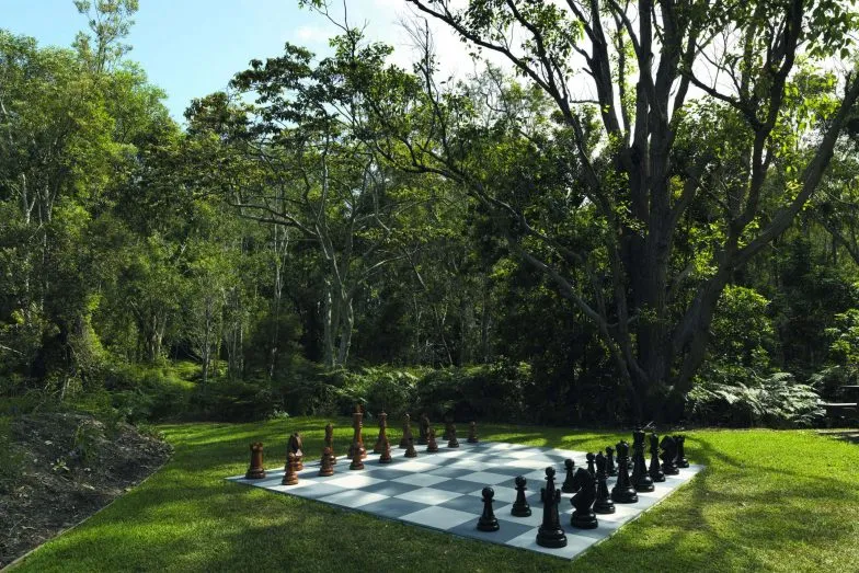 Giant chessboard at Elements of Byron