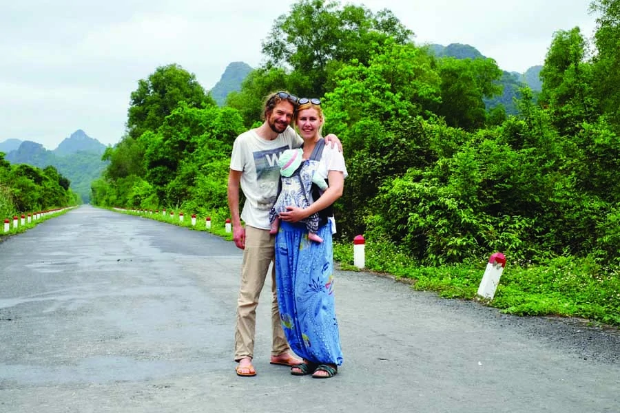 the family on cat ba island