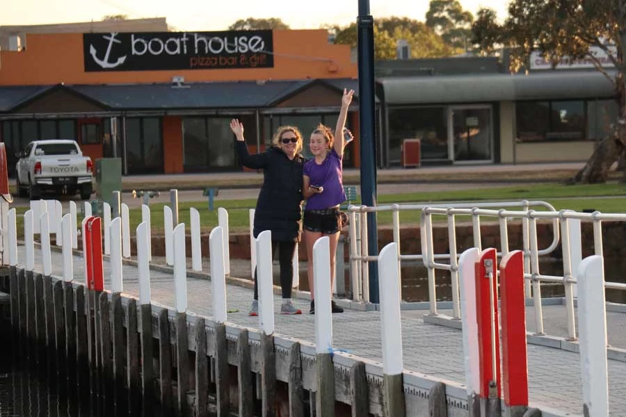 dan and jacqueline on paynesville pier