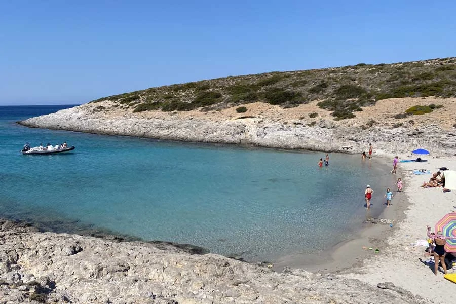 faneromeni beach on antiparos was the familys favourite