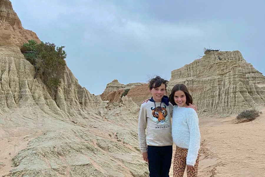 maya and remy in mungo national park