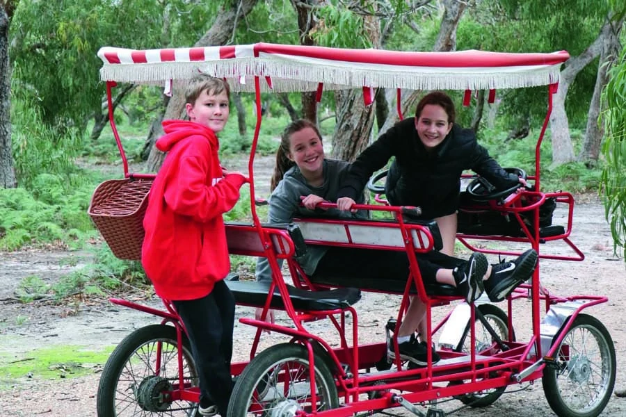 the kids loved the surrey bike from koala bike tours
