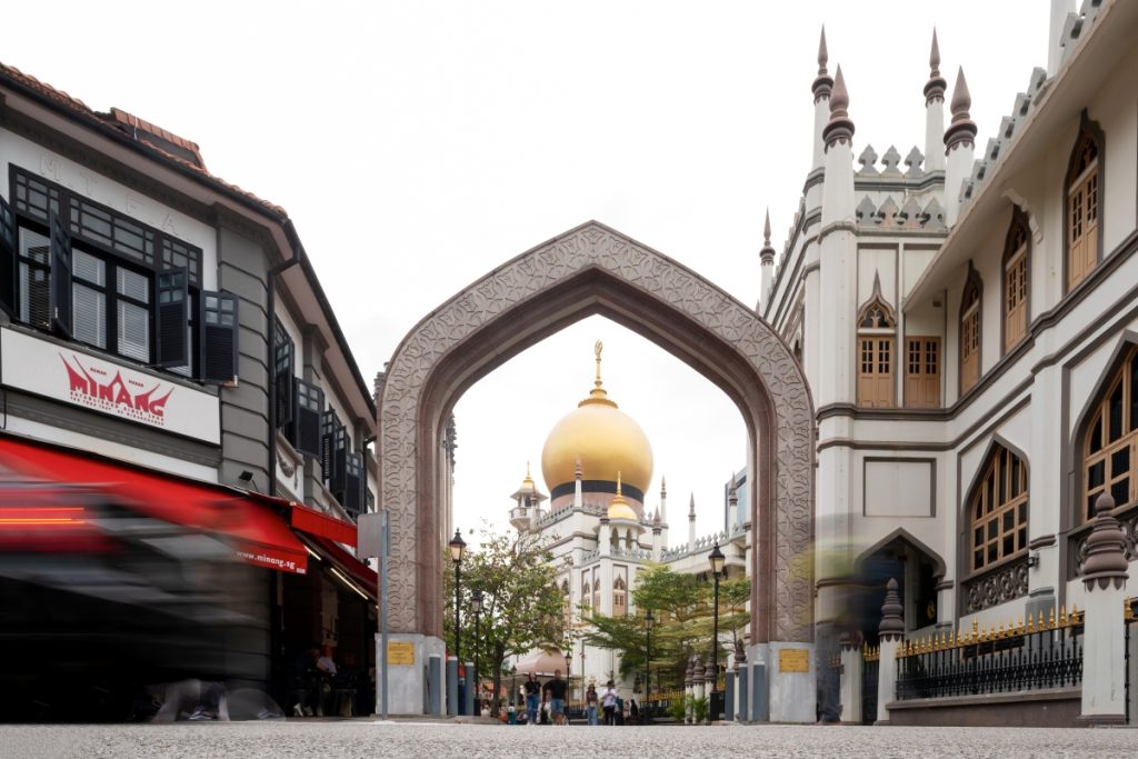 Masjid Sultan, Singapore Mosque in historic Kampong Gelam. Image Thanakorn.P Shutterstock