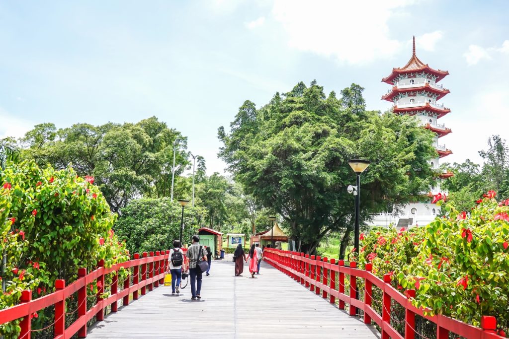 The Chinese Garden is located in Jurong East, Singapore. Image chingyunsong Shutterstock