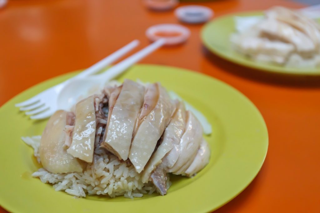 Tian Tian Hainanese Chicken Rice from Singapore's Maxwell Food Centre. Image bixstock Shutterstock