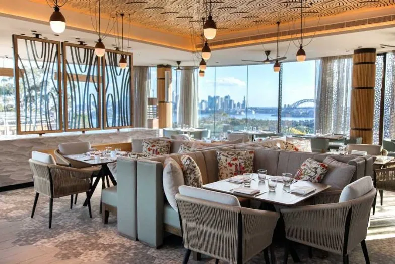 the restaurant offers views of the sydney harbour bridge e1638365063309