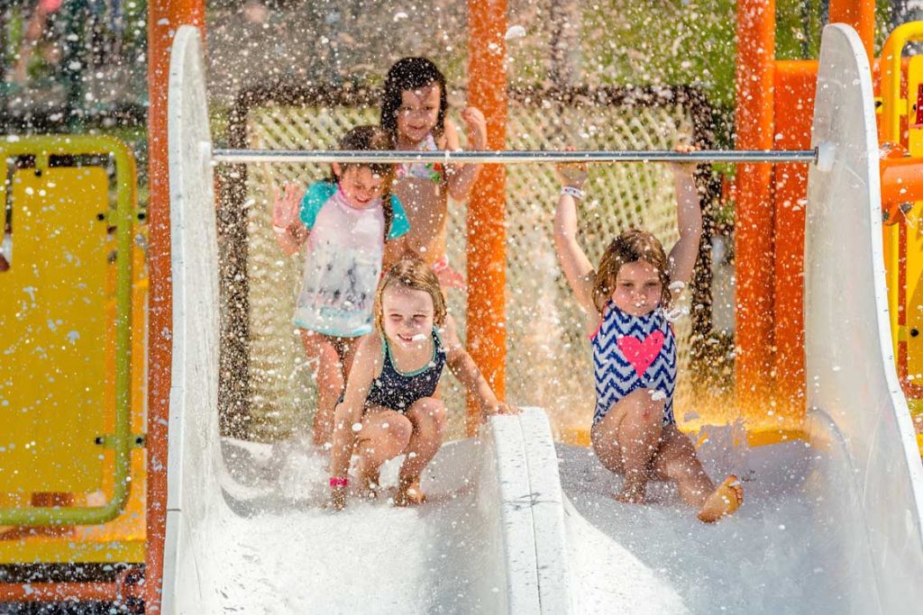Kids on the water slides at BIG4 Gold Coast Holiday Park