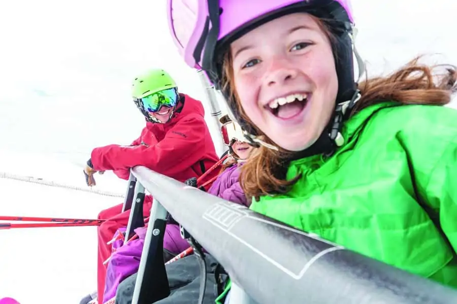 riding the chairlift at cardrona alpine resort