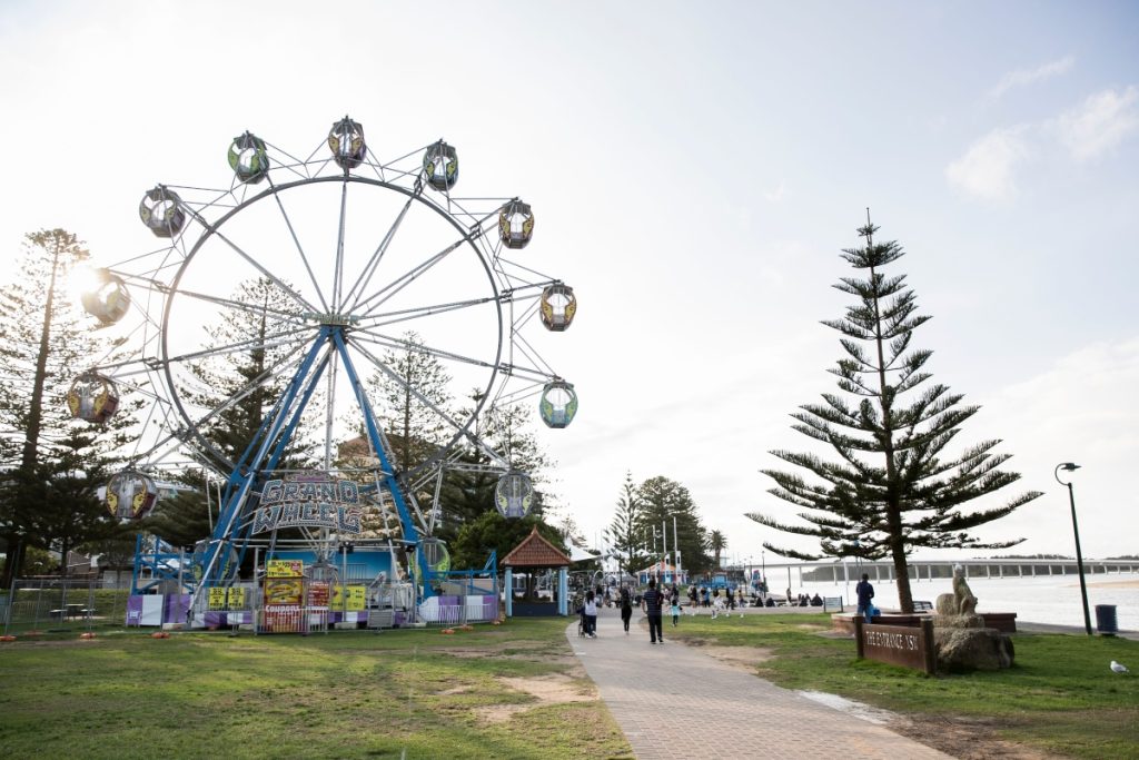 Ferris Wheel in Memorial Park at The Entrance, NSW Central Coast. Image Destination NSW