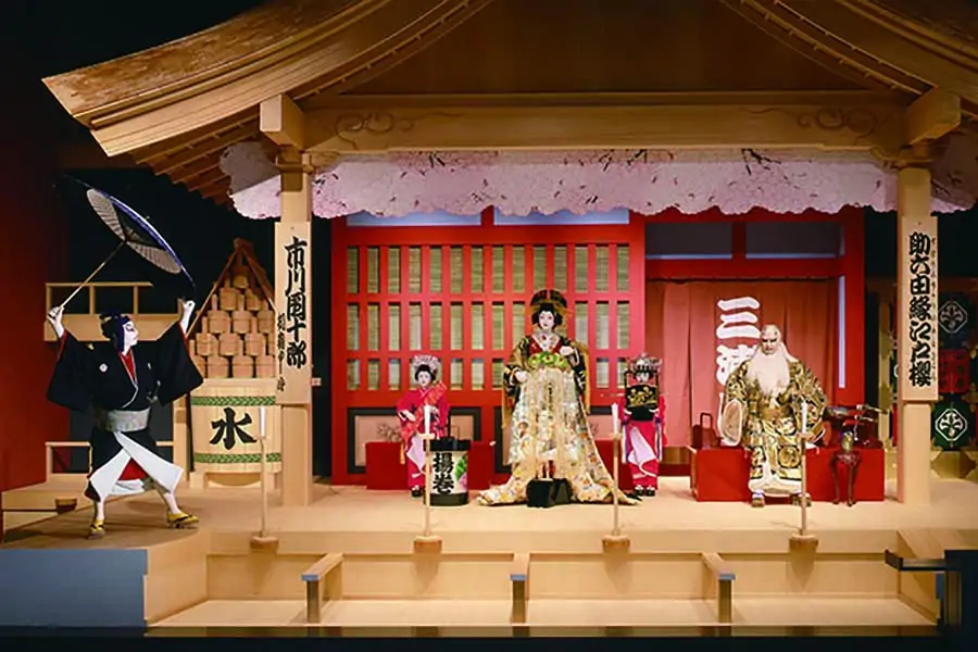 edo tokyo museum sukeroku on stage kabuki play
