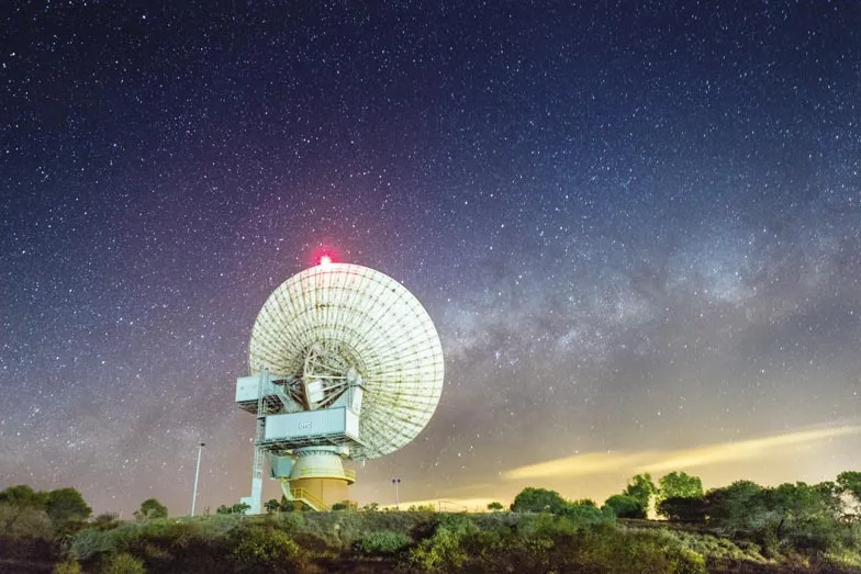 The satellite dish at Carnarvon Space and Technology Museum