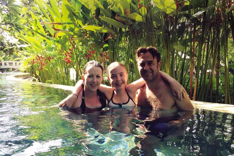 Gaynor with Kiara and Andrew at their favourite resort Sofitel Bali Nusa Dua
