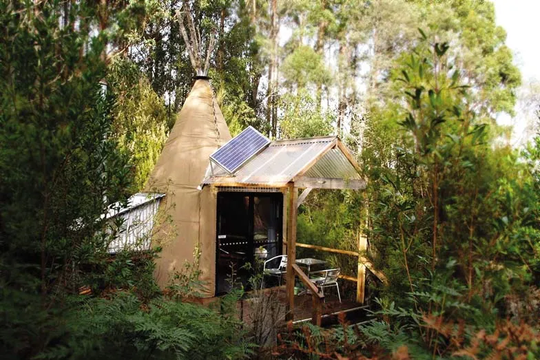 Stay in a tepee at Huon Bush Retreats