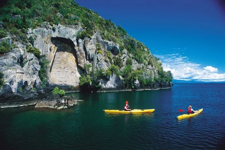 Mine Bay Maori Rock Carvings on Lake Taupo
