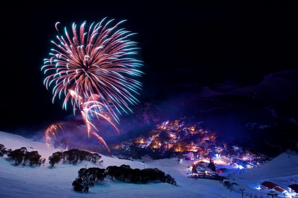 Falls Creek Village Fireworks. Image Chris Hocking