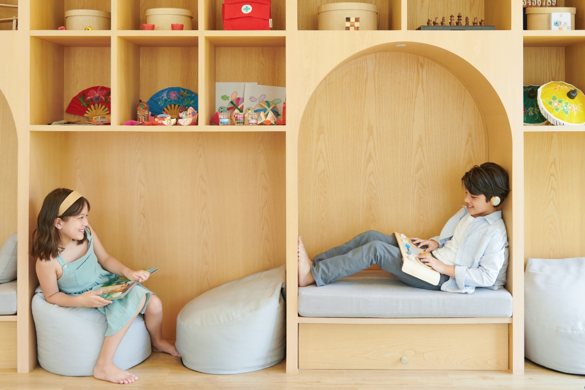 Kids enjoying the tech free Children's Zone at Centara Reserve Samui