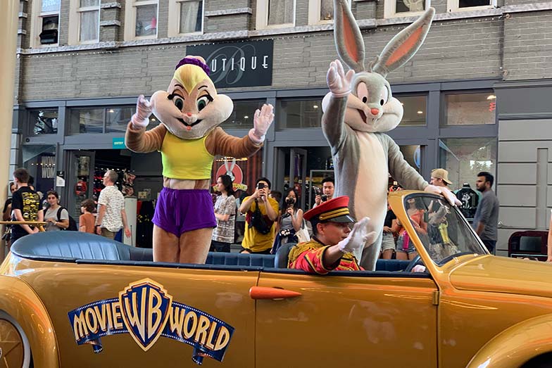 The parade at Warner Bros. Movie World