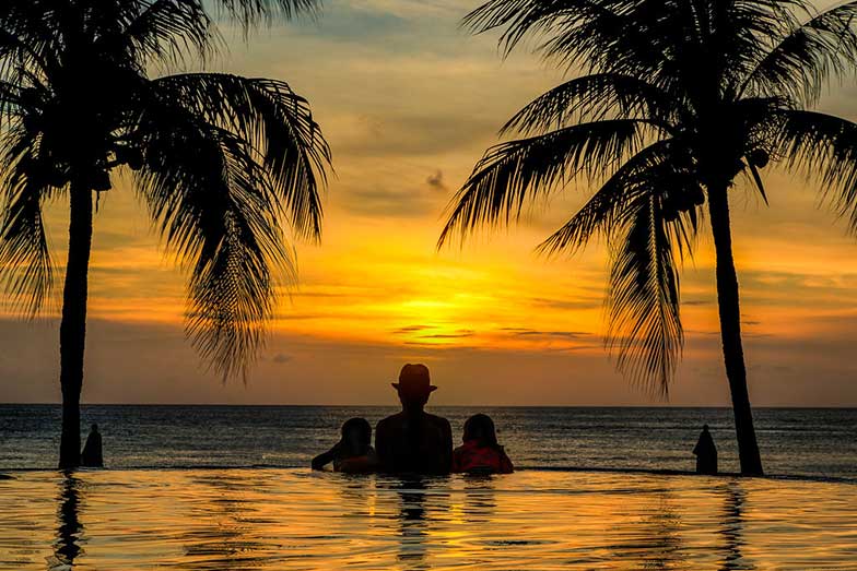 Sunset at Tabyana Beaech, Roatan