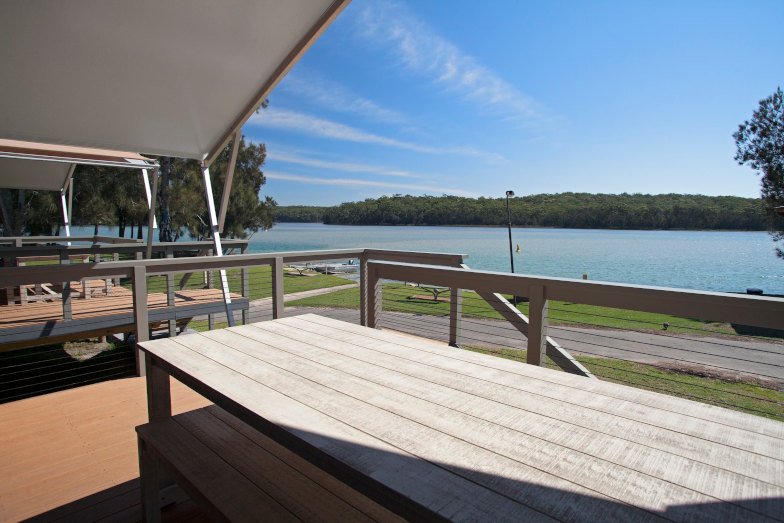 9. Safari tent verandah, Holiday Haven Lake Conjola