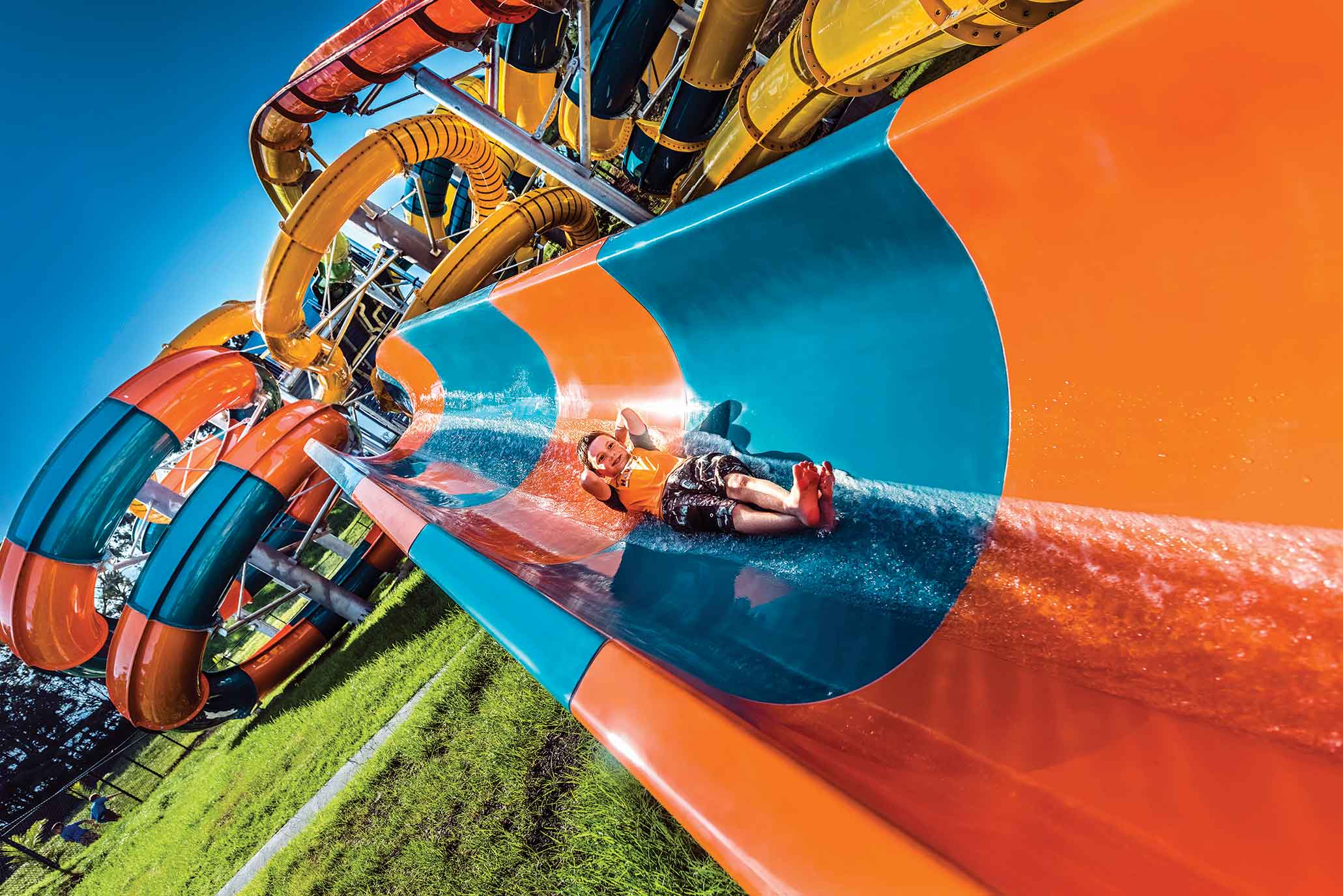 Waterslide fun at the Big Banana Fun Park