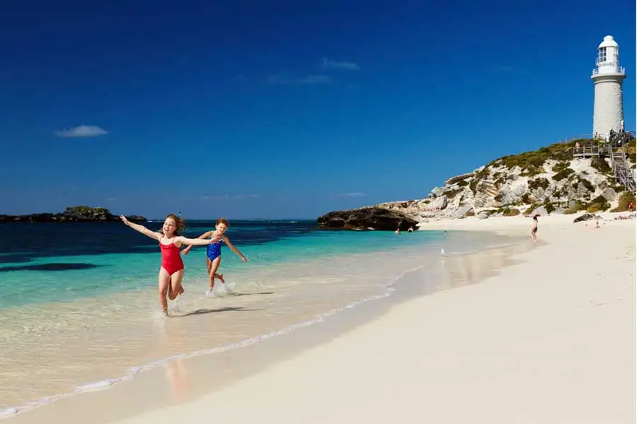 pinky beach on rottnest island. image rottnest island authority