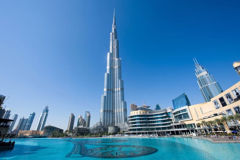 The Burj Khalifa in Dubai is the world's tallest building