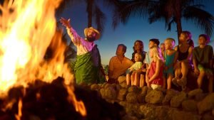 Moolelo firepit storytelling a Aulani A Disney Resort and Spa