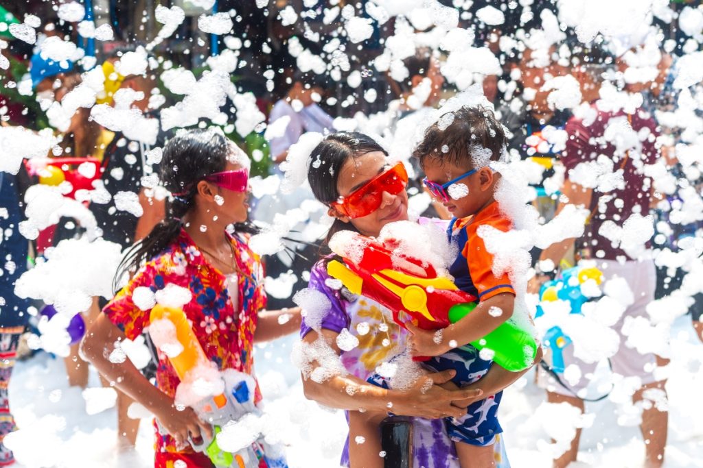 Foam party at Hat Yai Midnight Songkran festival Image Tourism Authority of Thailand (TAT)