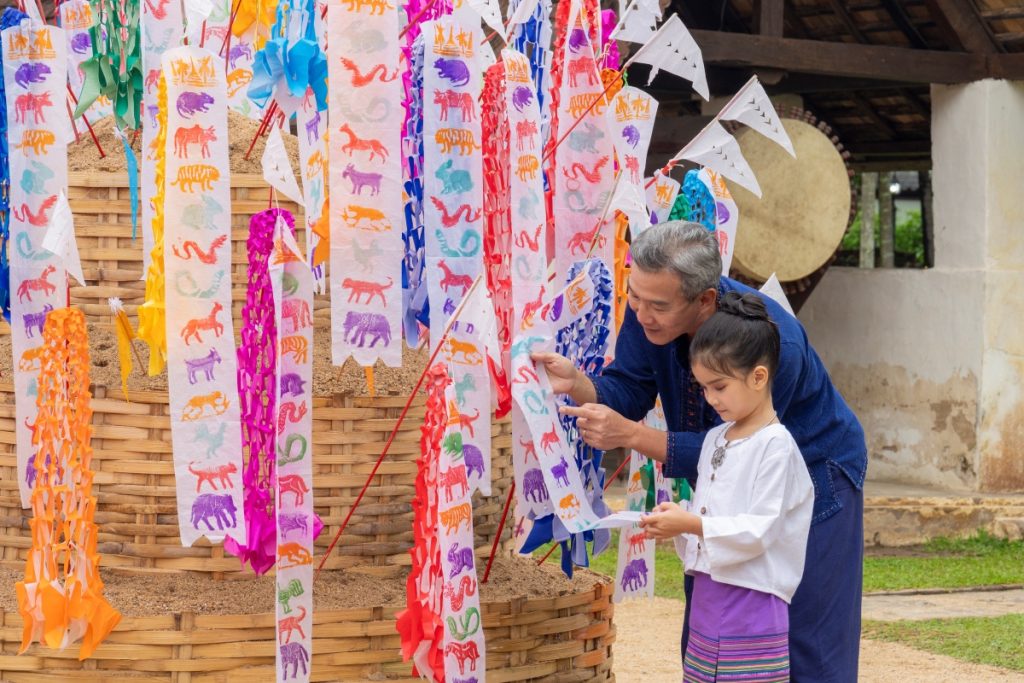 Songkran Festival at Inthrawat Temple in Hang Dong District, Chiang Mai Province. Image Tourism Authority of Thailand (TAT)
