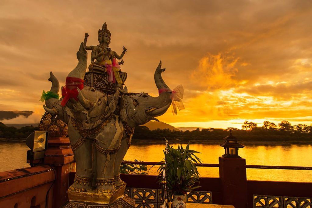 Sunrise over the Golden Triangle in Northern Thailand